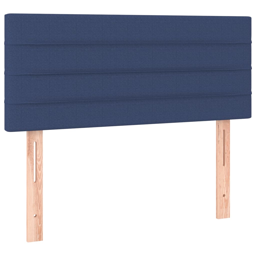 vidaXL Boxspring met matras stof blauw 100x200 cm