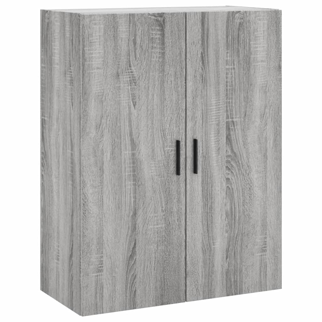 vidaXL Hoge kast 69,5x34x180 cm bewerkt hout grijs sonoma eikenkleurig