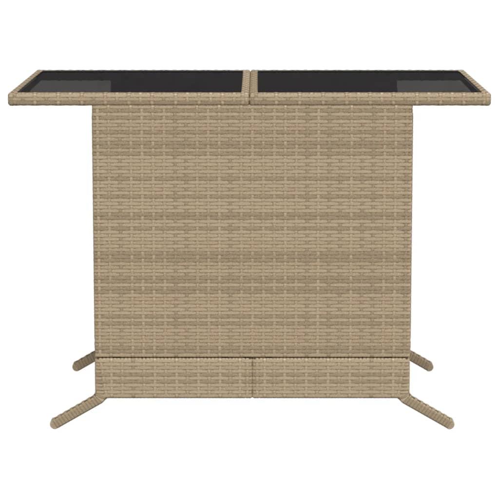 vidaXL 3-delige Bistroset met kussens poly rattan beige