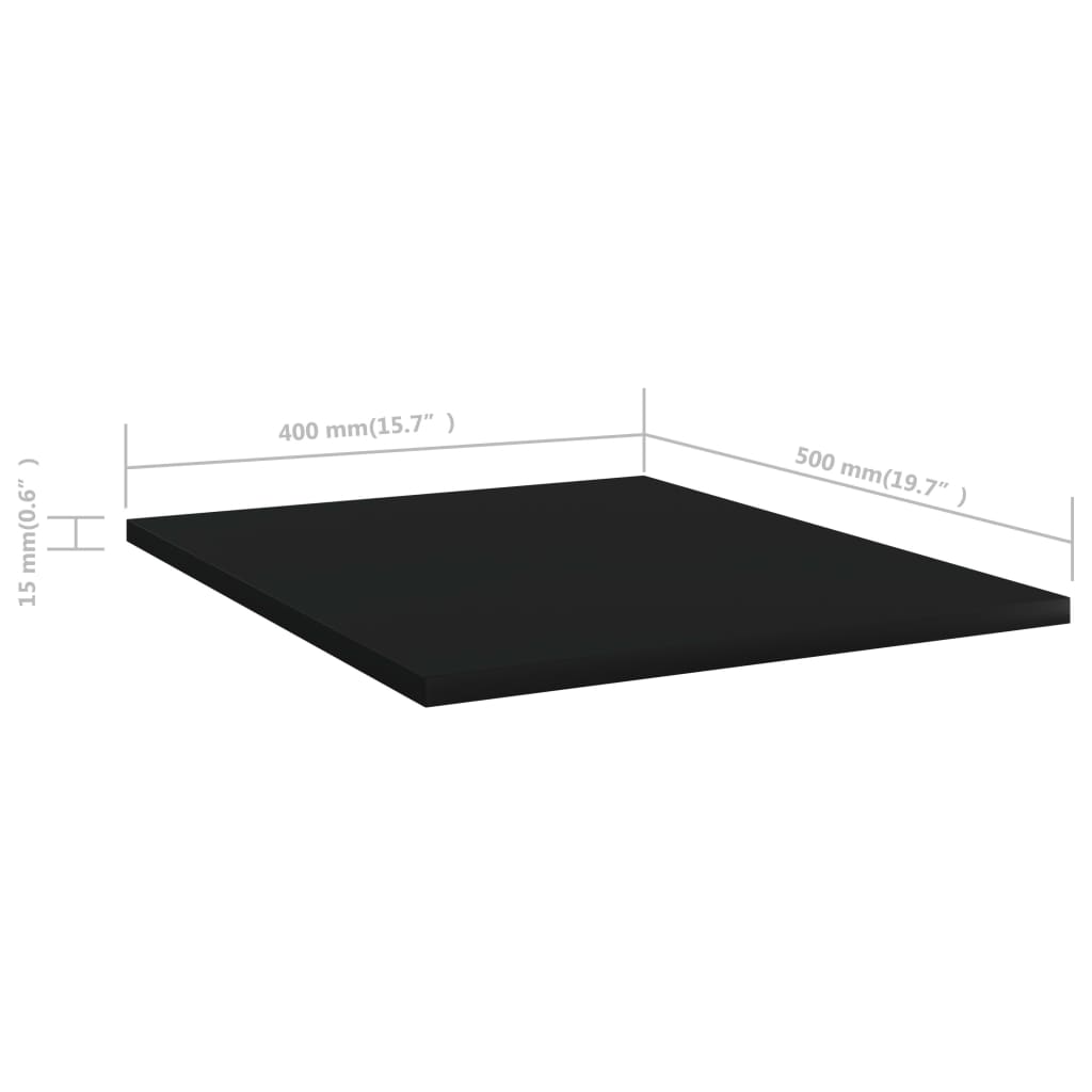 vidaXL Wandschappen 8 st 40x50x1,5 cm bewerkt hout zwart