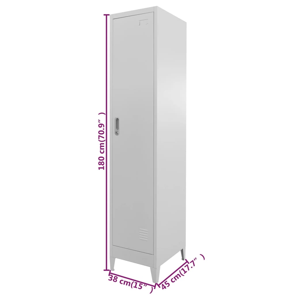 vidaXL Lockerkast 38x45x180 cm