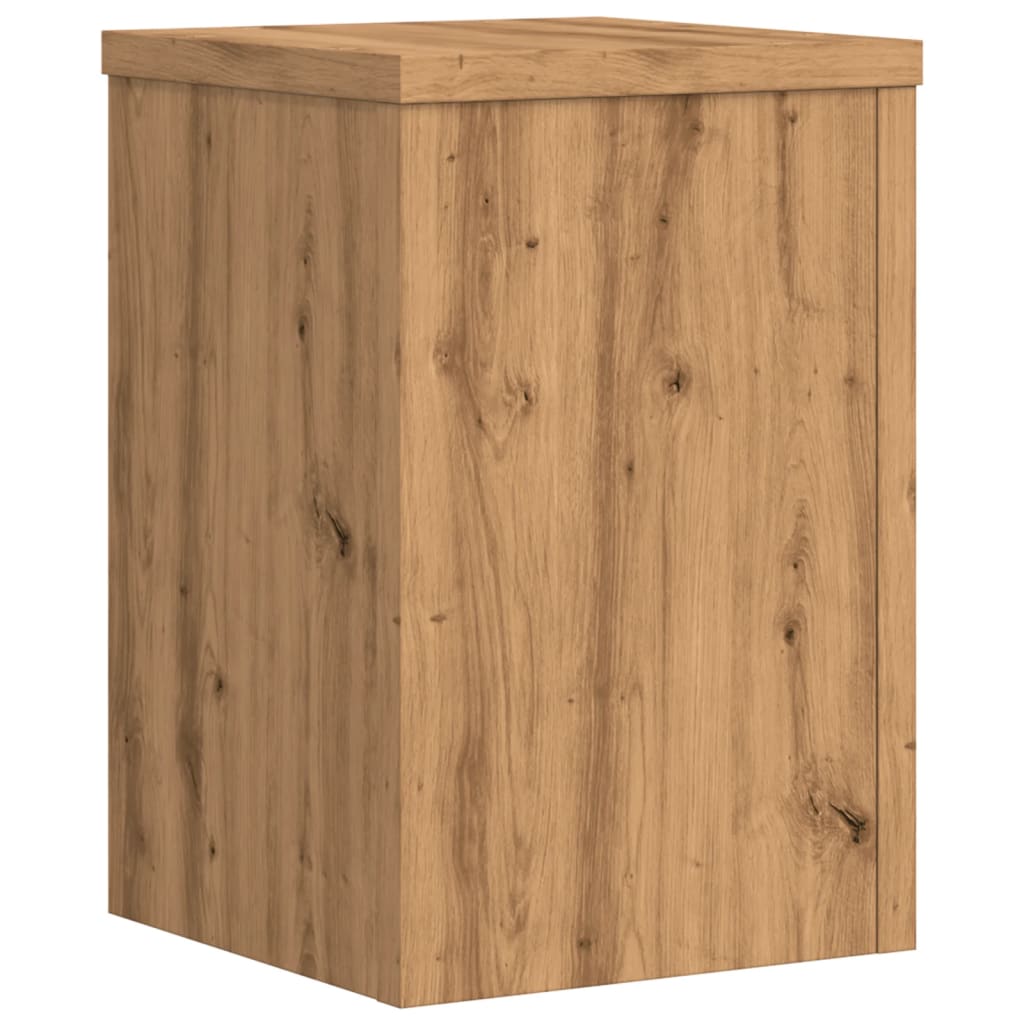 vidaXL Plantenstandaards 2 st 20x20x30 cm hout artisanaal eiken