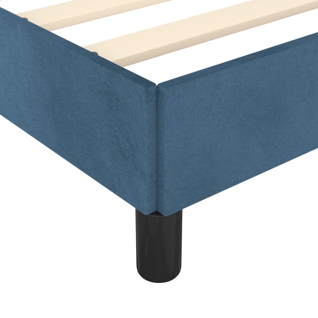 vidaXL Bedframe fluweel donkerblauw 90x200 cm