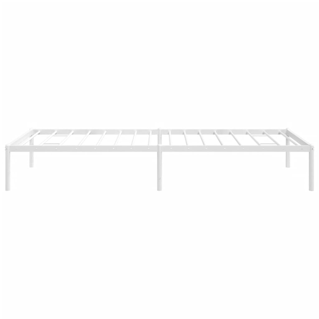 vidaXL Bedframe metaal wit 90x200 cm