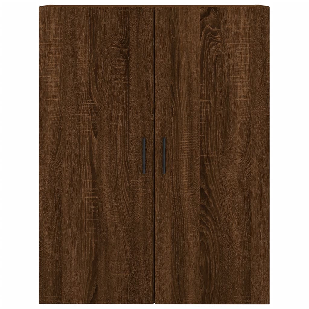 vidaXL Hoge kast 69,5x34x180 cm bewerkt hout bruin eikenkleur