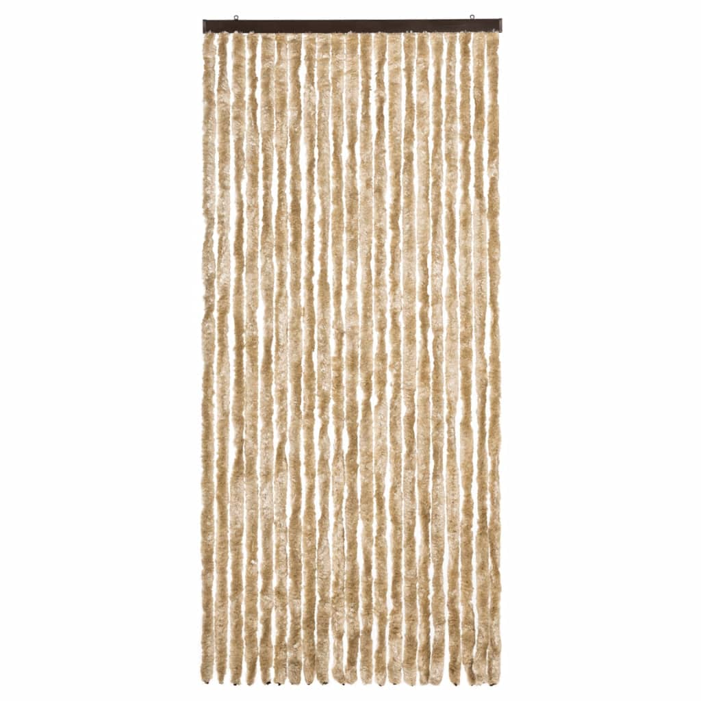 vidaXL Vliegengordijn 90x220 cm chenille beige