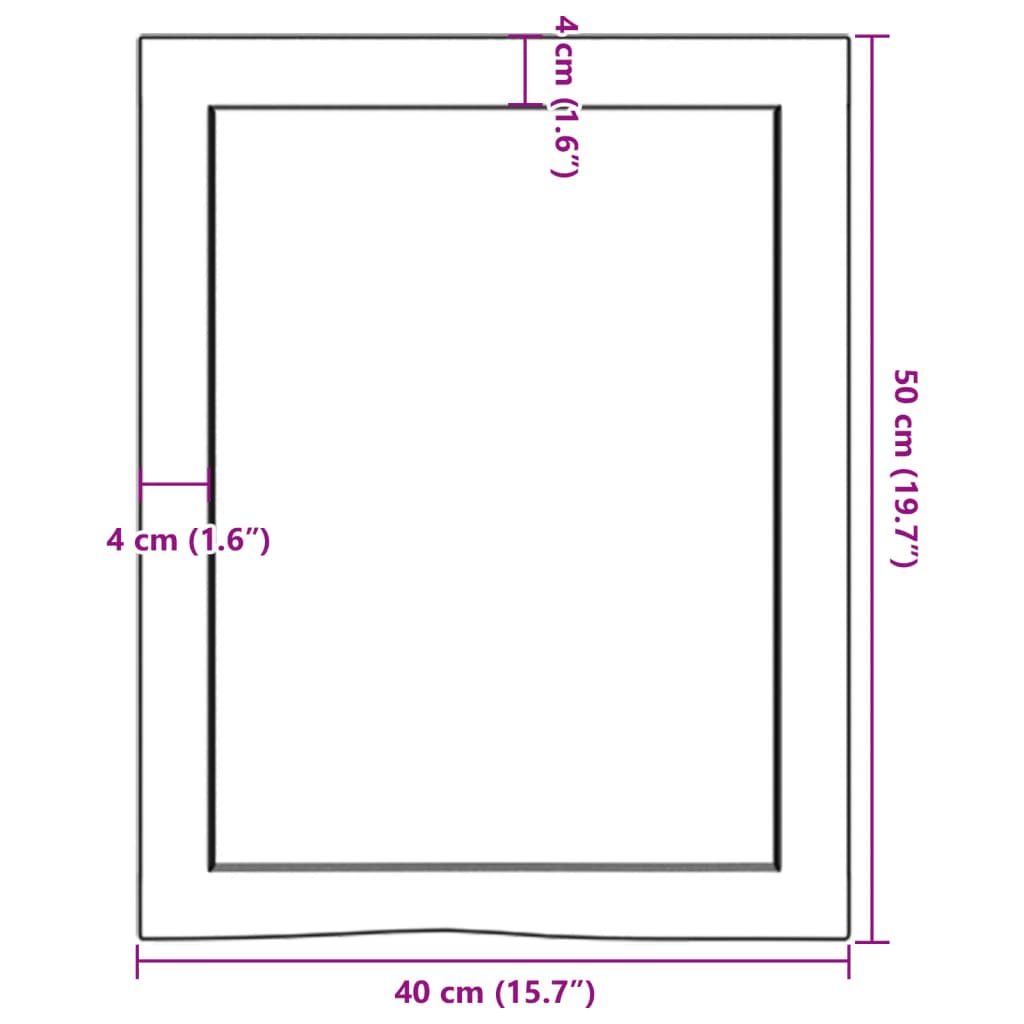 vidaXL Wandschap 40x50x(2-6)cm behandeld massief eikenhout donkerbruin