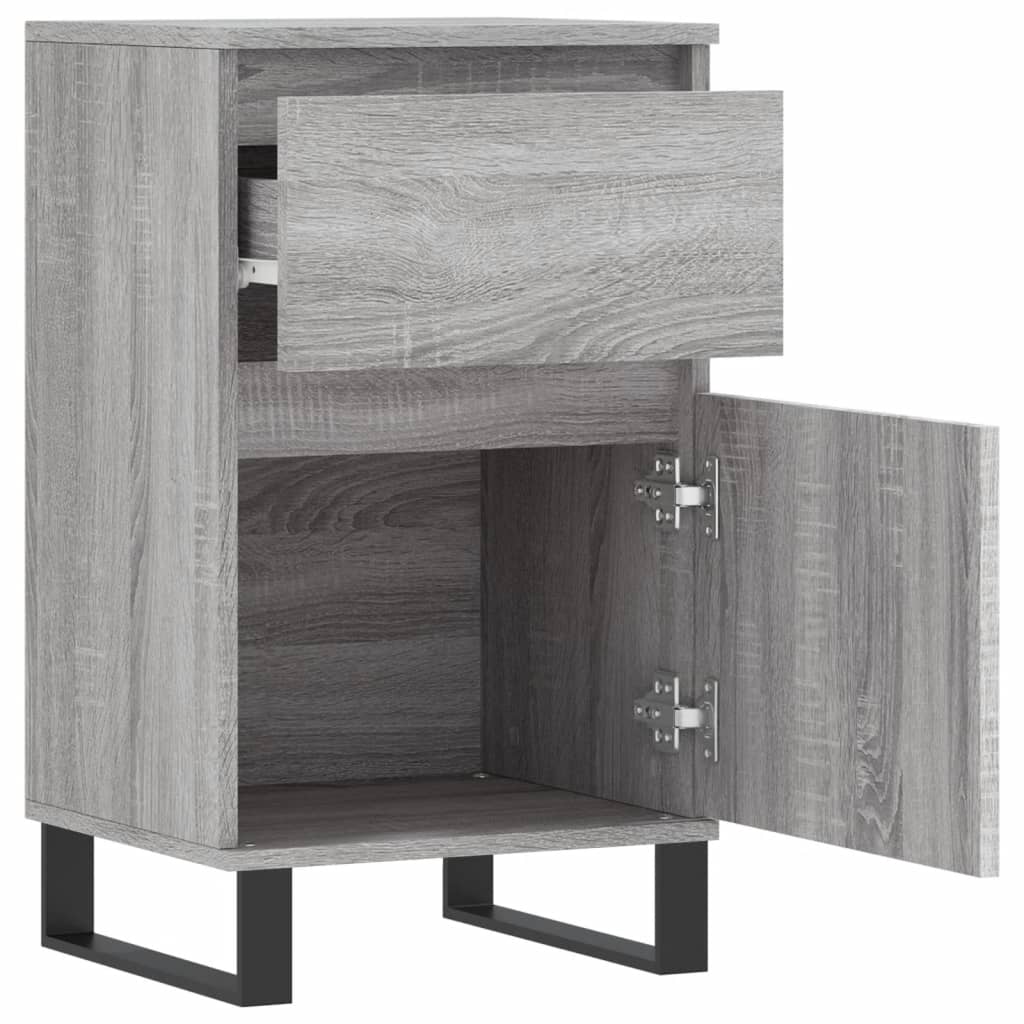 vidaXL Dressoir 40x35x70 cm bewerkt hout grijs sonoma