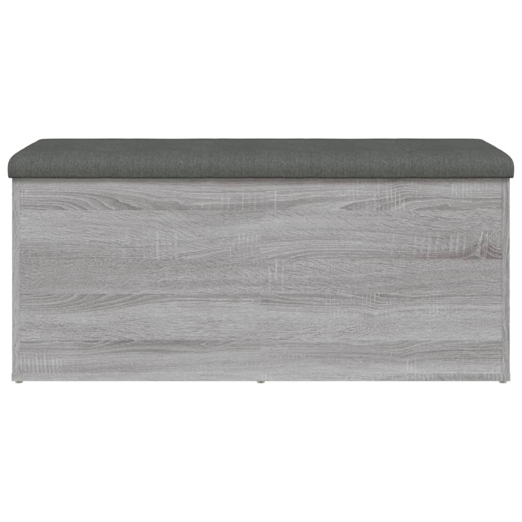 vidaXL Opbergbankje 102x42x45 cm bewerkt hout grijs sonoma eikenkleur