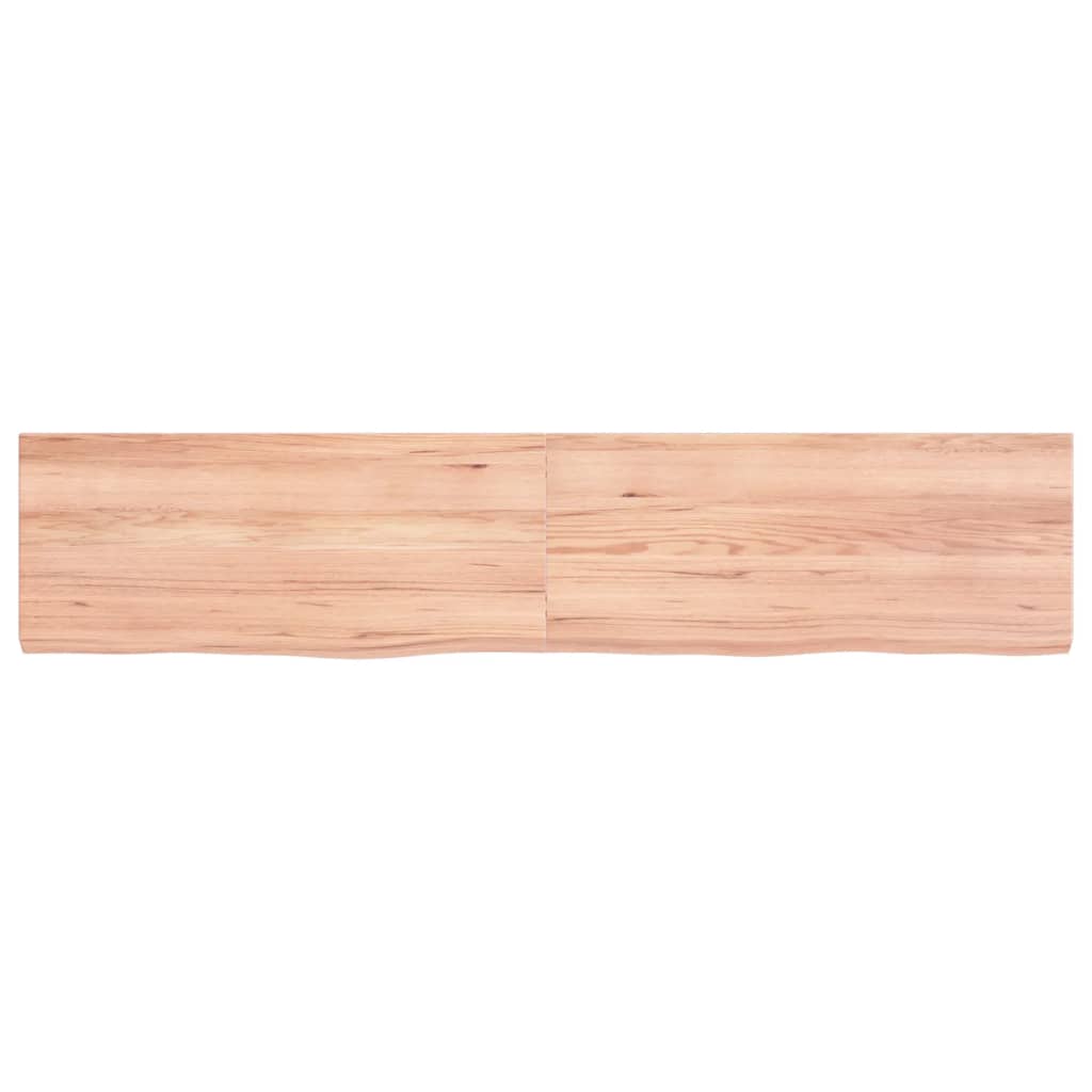 vidaXL Wastafelblad 140x30x(2-4) cm behandeld massief hout lichtbruin