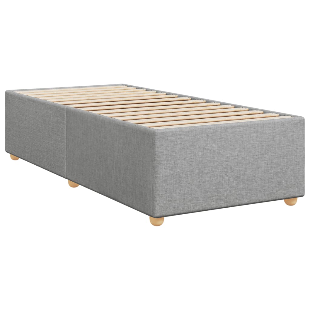 vidaXL Boxspring met matras stof lichtgrijs 100x200 cm