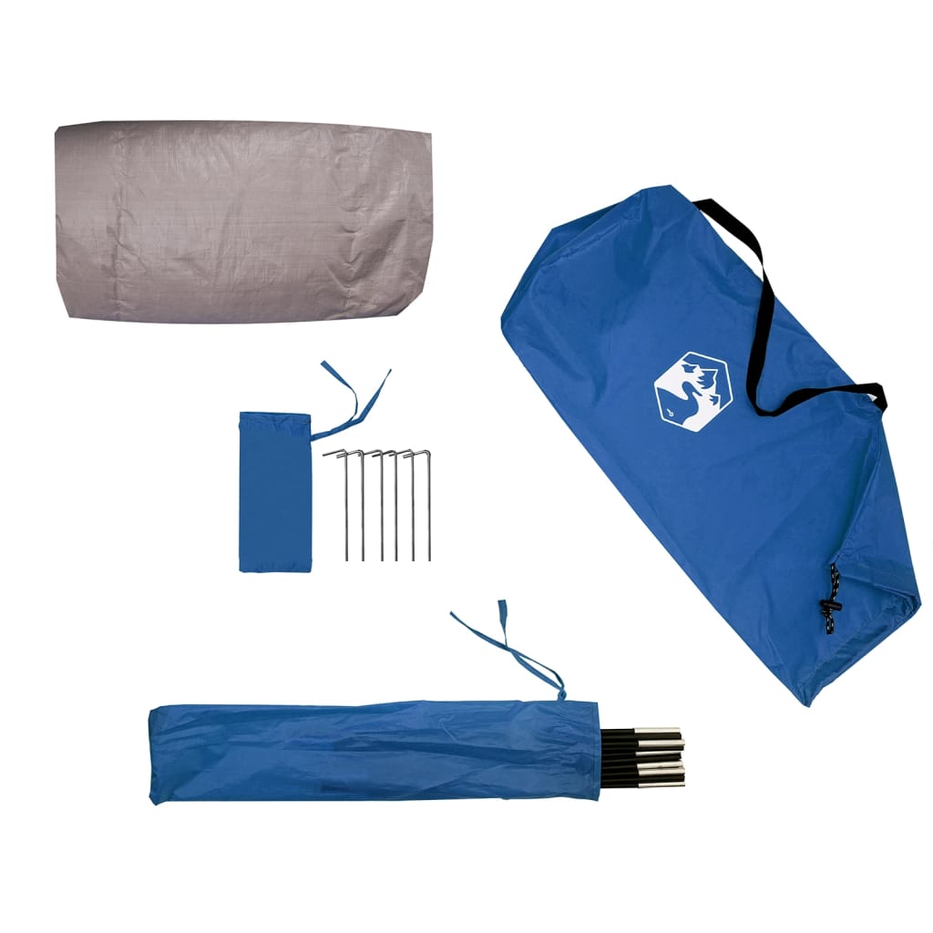 vidaXL Strandtent 3-persoons waterdicht azuurblauw