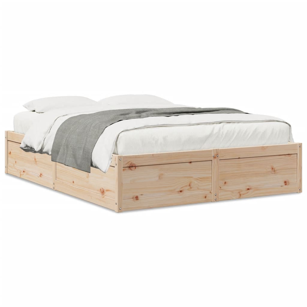 vidaXL Bedframe zonder matras massief grenenhout 140x200 cm