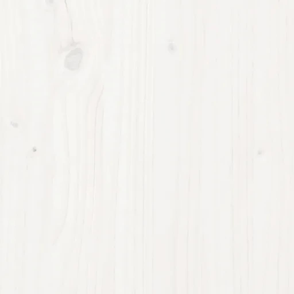 vidaXL Slaapbank uitschuifbaar 2x(80x200) cm massief grenenhout wit