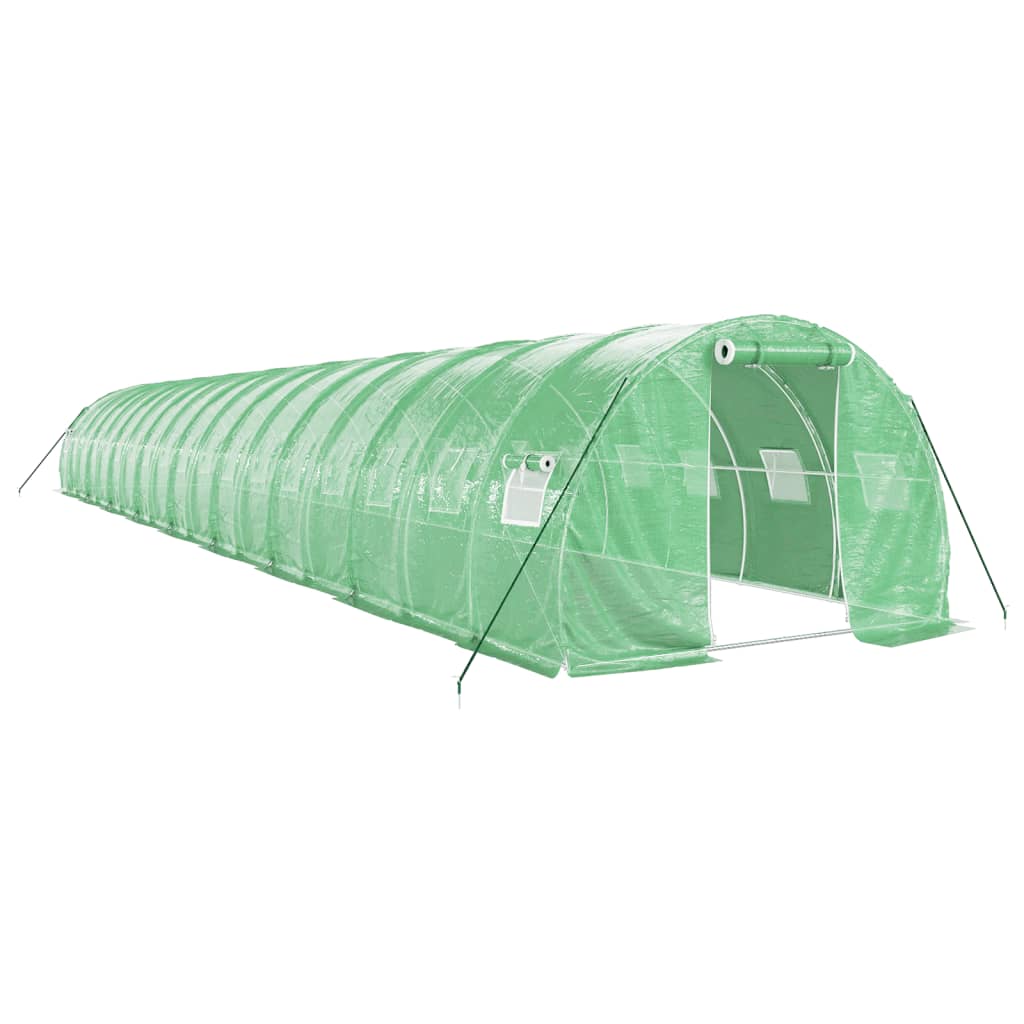 vidaXL Tuinkas met stalen frame 54 m² 18x3x2 m groen