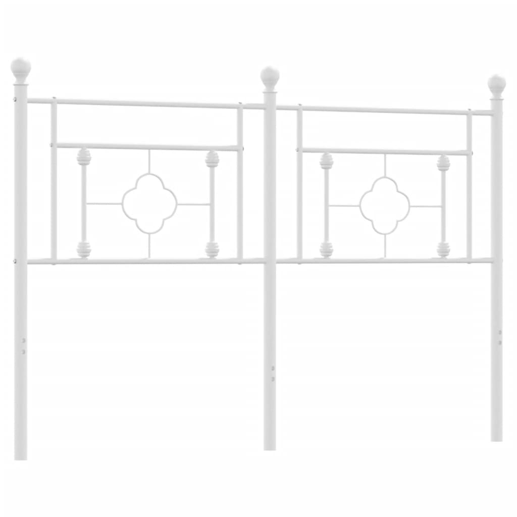 vidaXL Hoofdbord 135 cm metaal wit