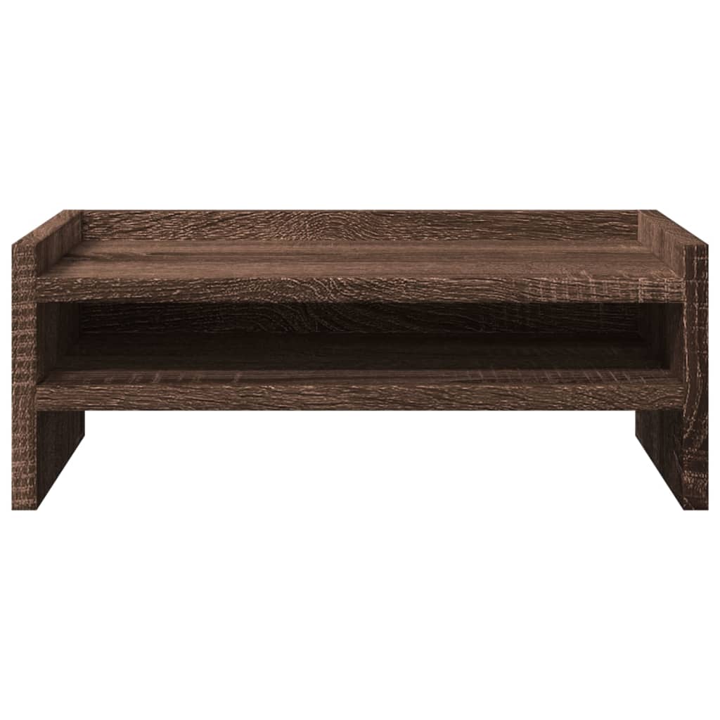 vidaXL Monitorstandaard 42x24x16 cm bewerkt hout bruin eikenkleurig