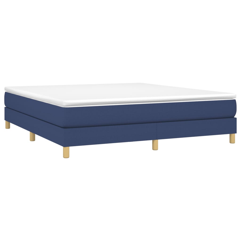 vidaXL Bedframe stof blauw 160x200 cm