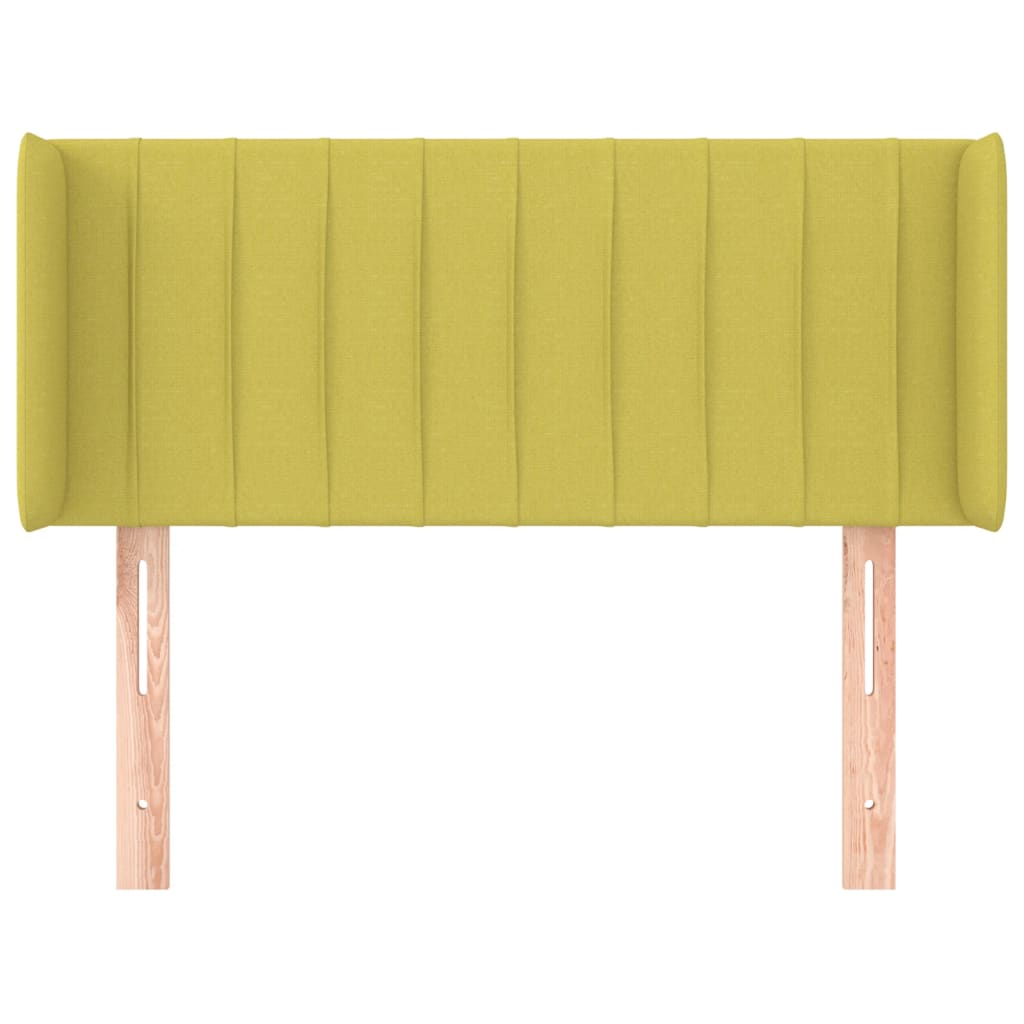 vidaXL Hoofdbord met randen 93x16x78/88 cm stof groen