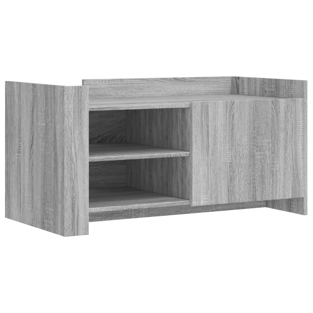 vidaXL Salontafel 100x50x50 cm bewerkt hout grijs sonoma eikenkleur