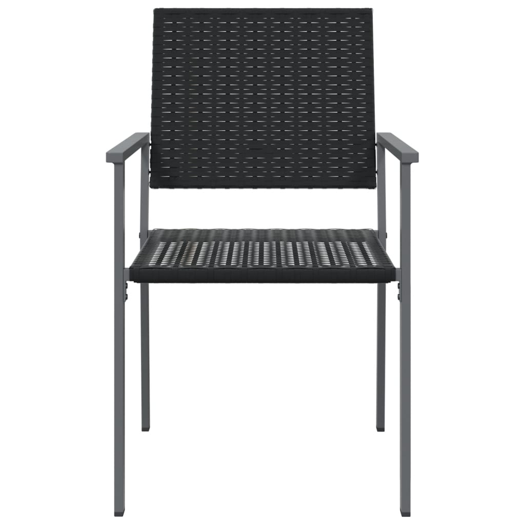 vidaXL Tuinstoelen 2 st 54x62,5x89 cm poly rattan zwart