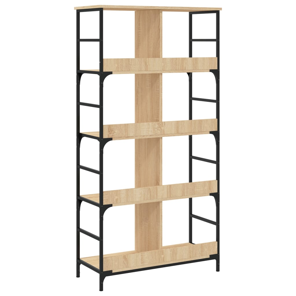 vidaXL Boekenrek 78,5x33x153 cm bewerkt hout sonoma eikenkleurig