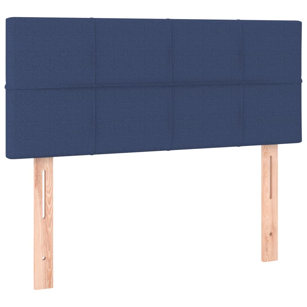 vidaXL Boxspring met matras stof blauw 120x200 cm