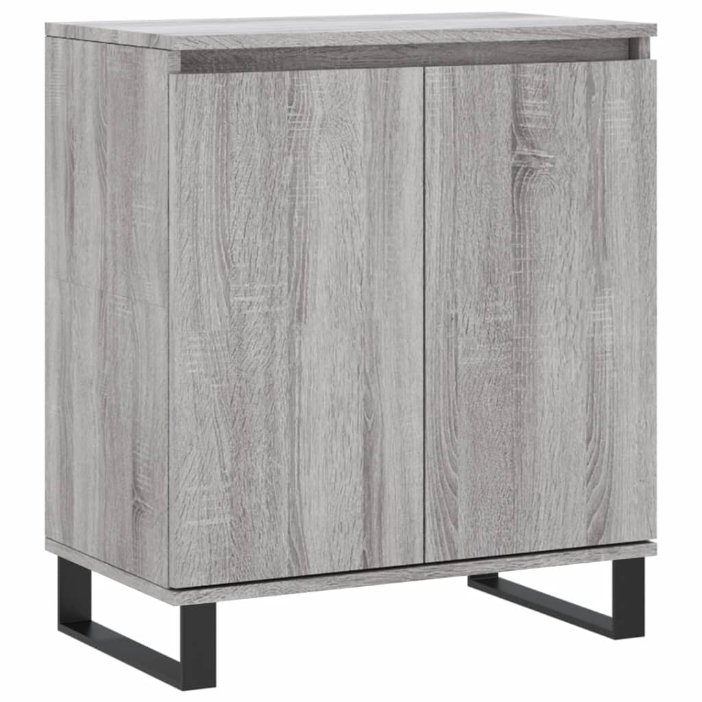 vidaXL Dressoir 60x30x75 cm bewerkt hout grijs sonoma eikenkleurig