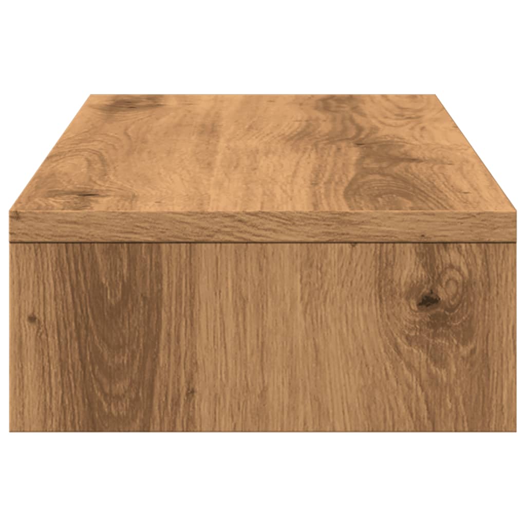 vidaXL Monitorstandaard verstelbaar 60x24x10,5cm hout artisanaal eiken