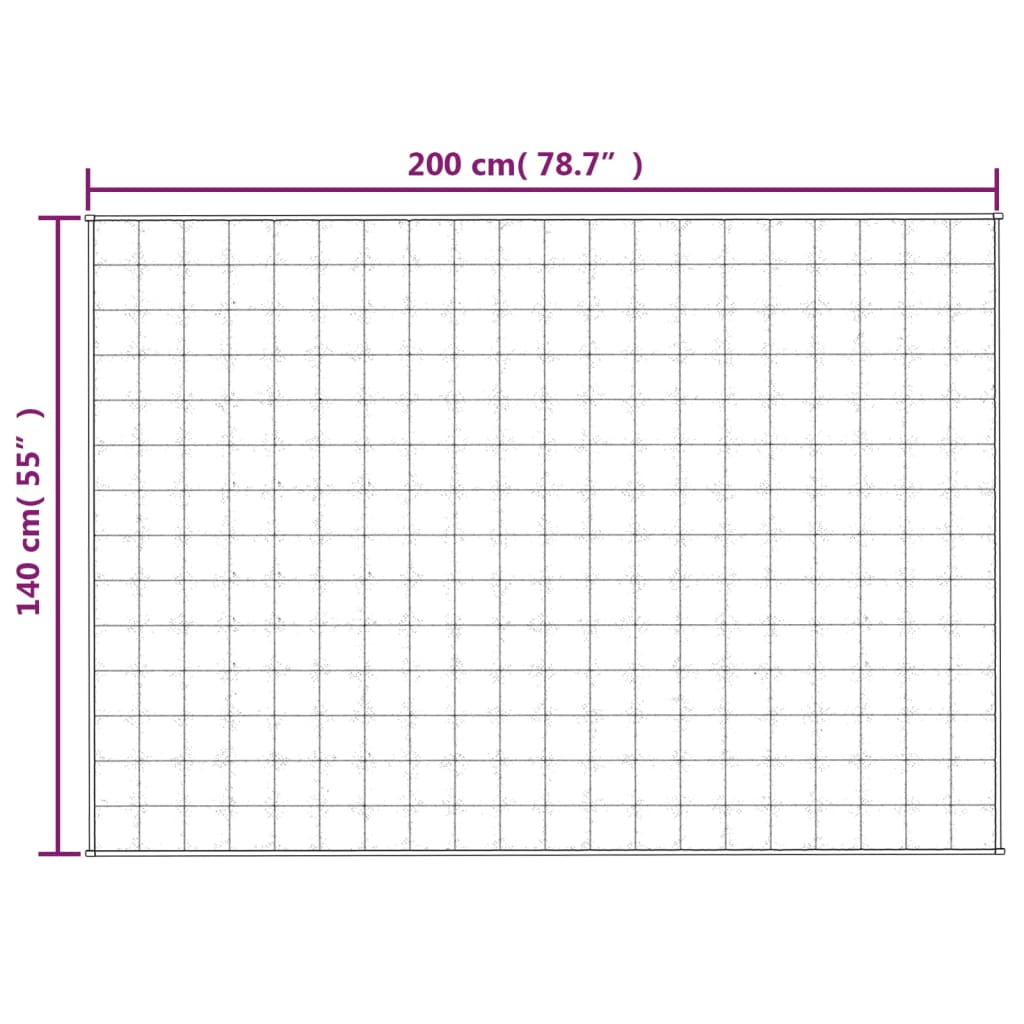 vidaXL Verzwaringsdeken 140x200 cm 6 kg stof grijs