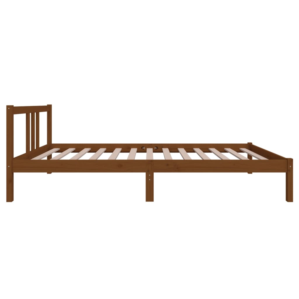 vidaXL Bedframe massief hout honingbruin 100x200 cm