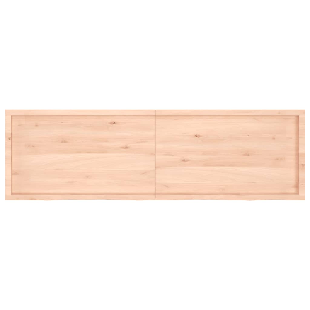 vidaXL Wandschap 200x60x(2-4) cm onbehandeld massief eikenhout