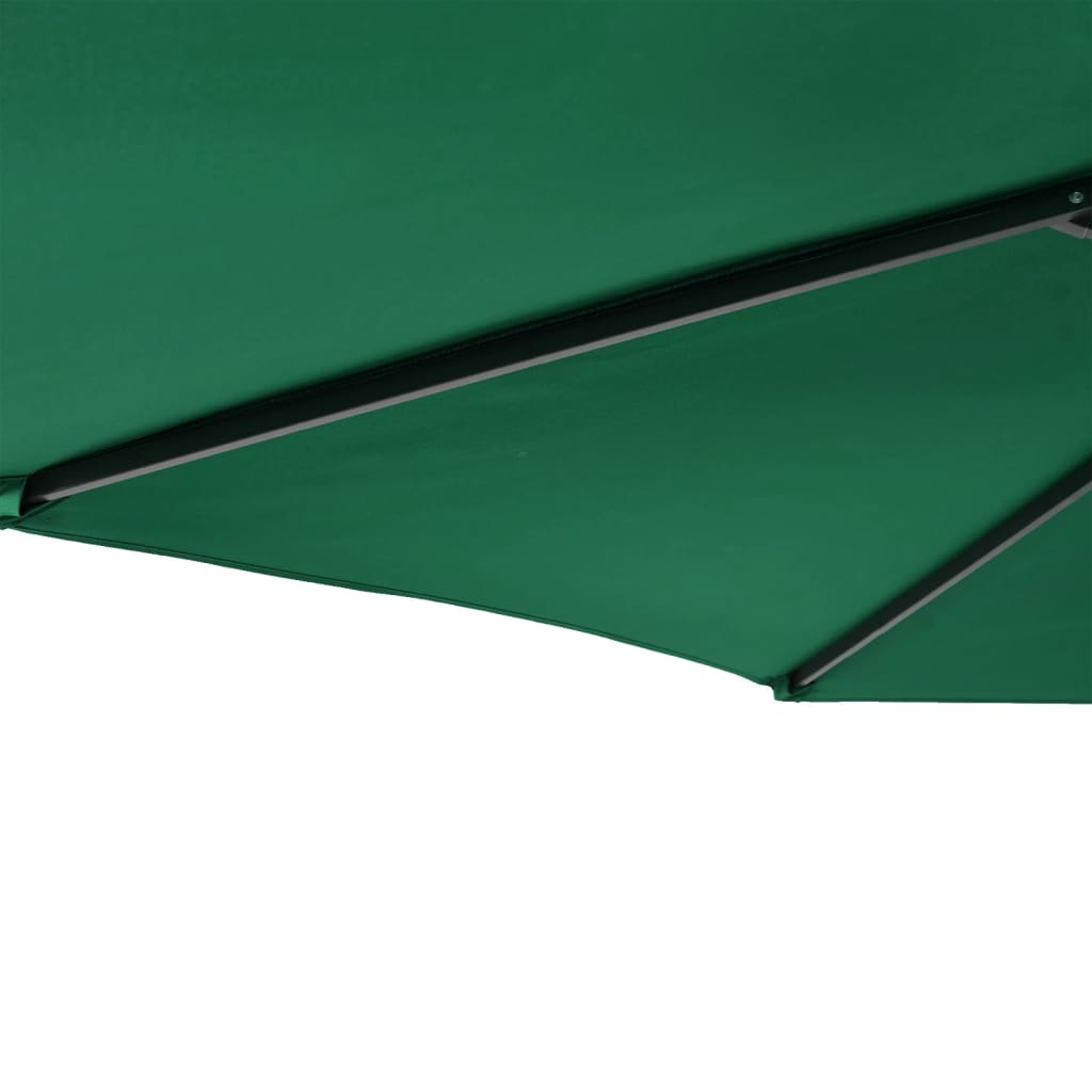 vidaXL Parasol met stalen paal 225x225x212 cm groen