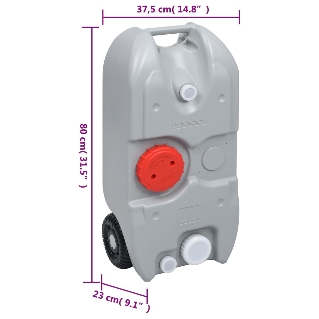 vidaXL Campingtoilet en watertankset draagbaar