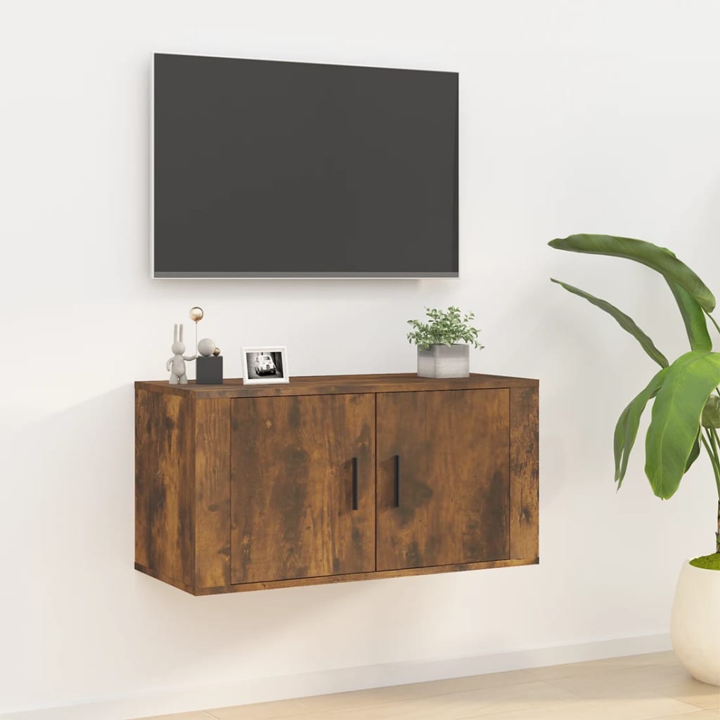 vidaXL Tv-wandmeubel 80x34,5x40 cm gerookt eikenkleurig