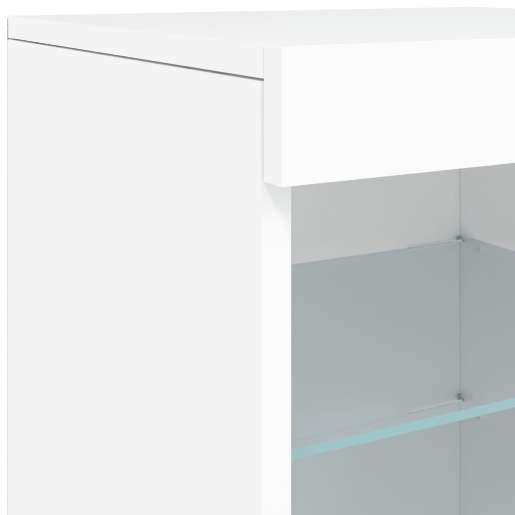 vidaXL Dressoir met LED-verlichting 164x37x67 cm wit