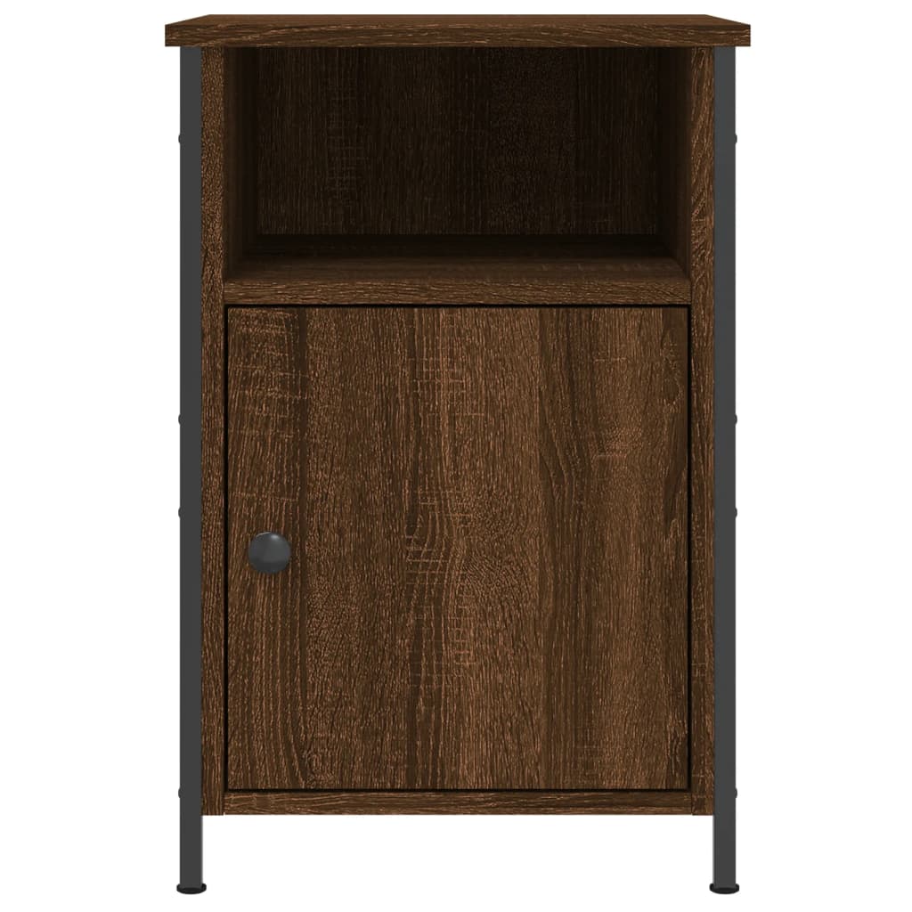 vidaXL Nachtkastjes 2 st 40x42x60 cm bewerkt hout bruin eikenkleur