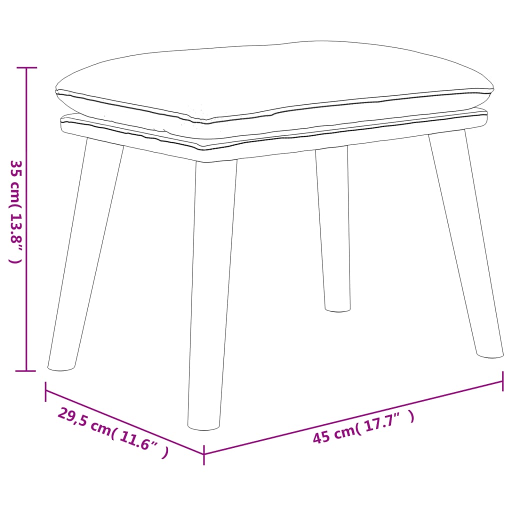 vidaXL Voetenbank 45x29,5x35 cm kunstleer bruin