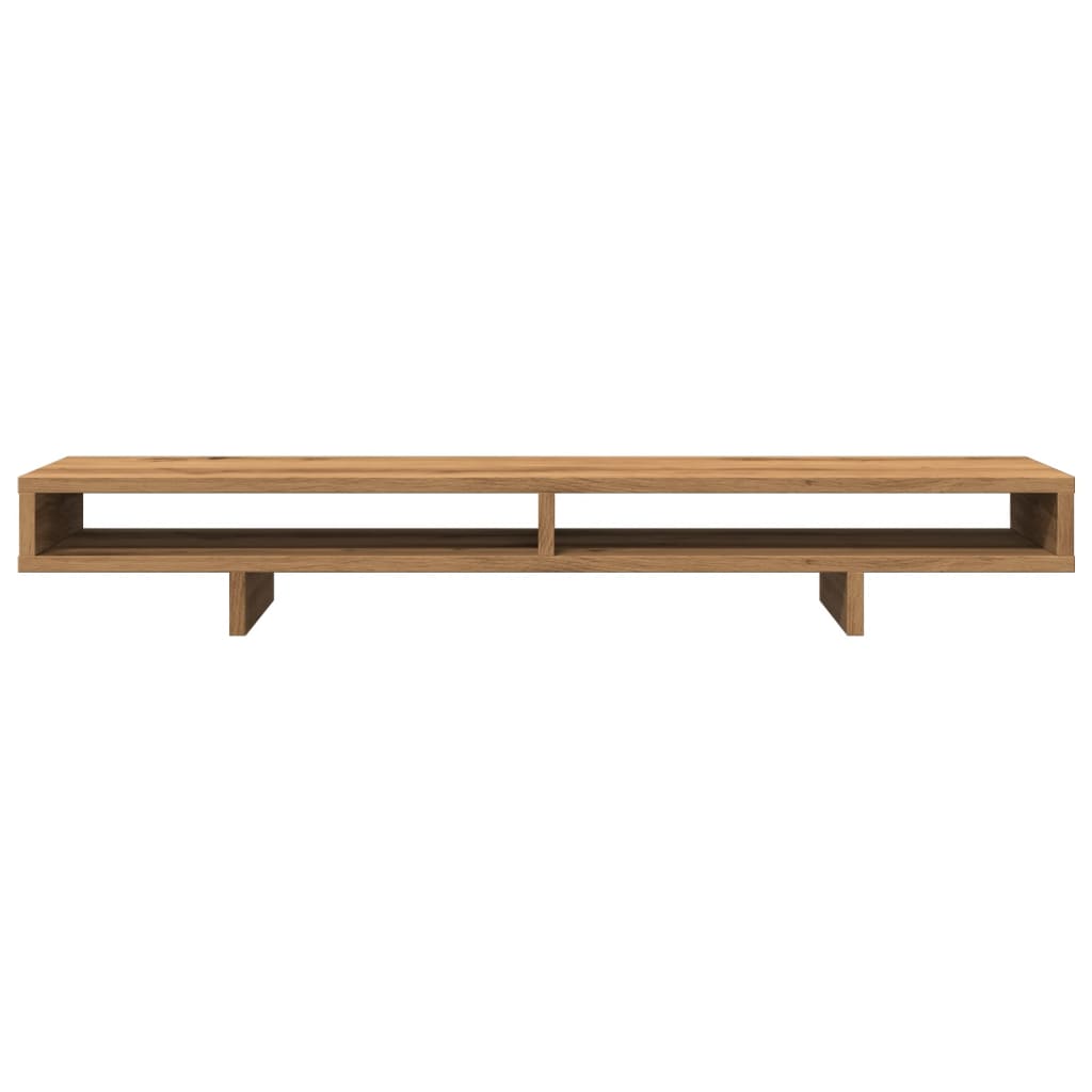 vidaXL Monitorstandaard 100x27x15 cm bewerkt hout artisanaal eiken