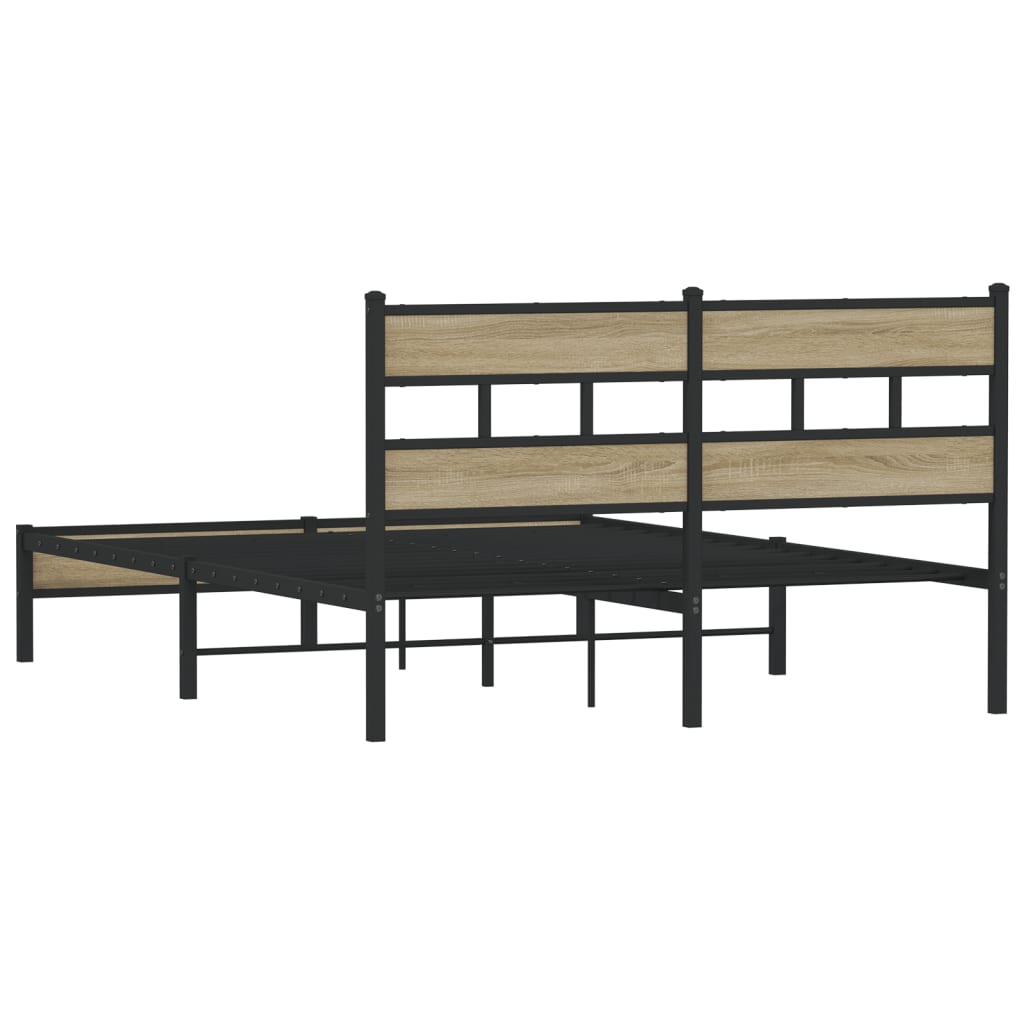 vidaXL Bedframe zonder matras hout sonoma eikenkleurig 140x200 cm