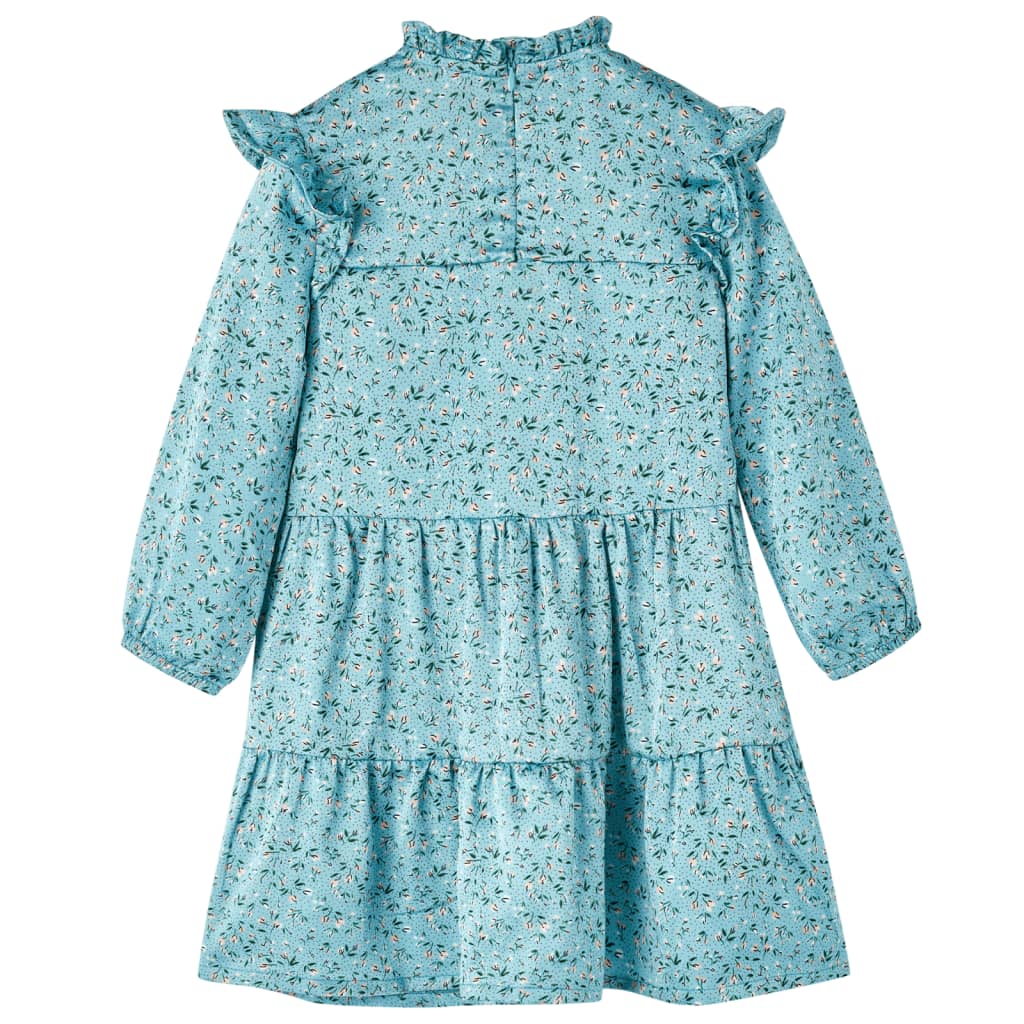 Kinderjurk met lange mouwen 92 blauw