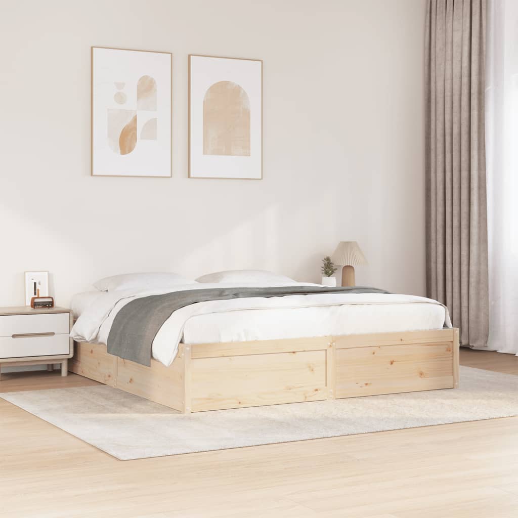 vidaXL Bedframe zonder matras massief grenenhout 180x200 cm