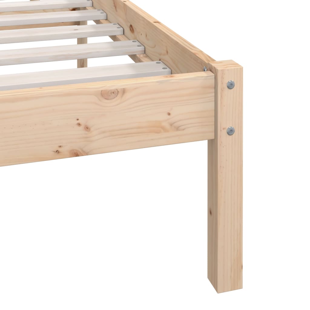 vidaXL Bedframe zonder matras massief hout 200x200 cm