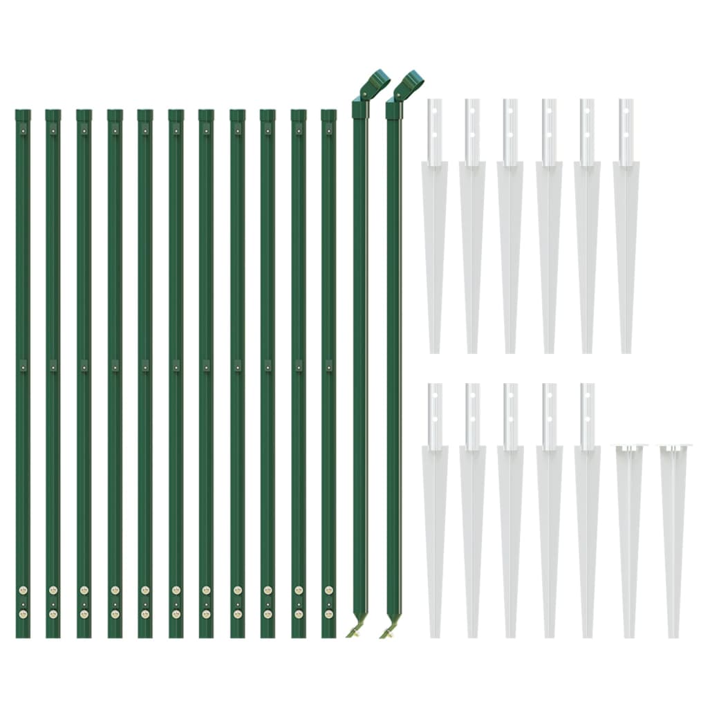 vidaXL Gaashek met grondankers 0,8x25 m groen