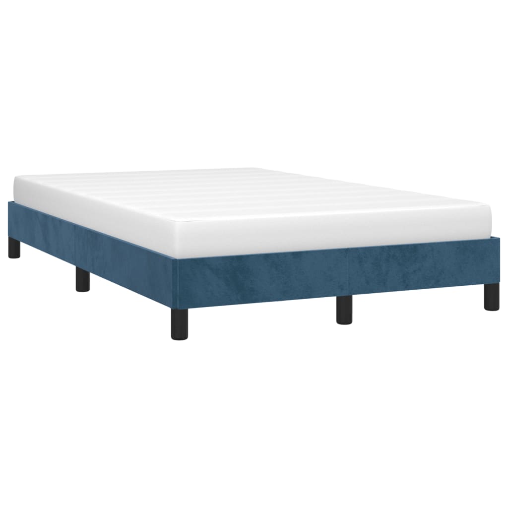 vidaXL Bedframe fluweel donkerblauw 120x190 cm