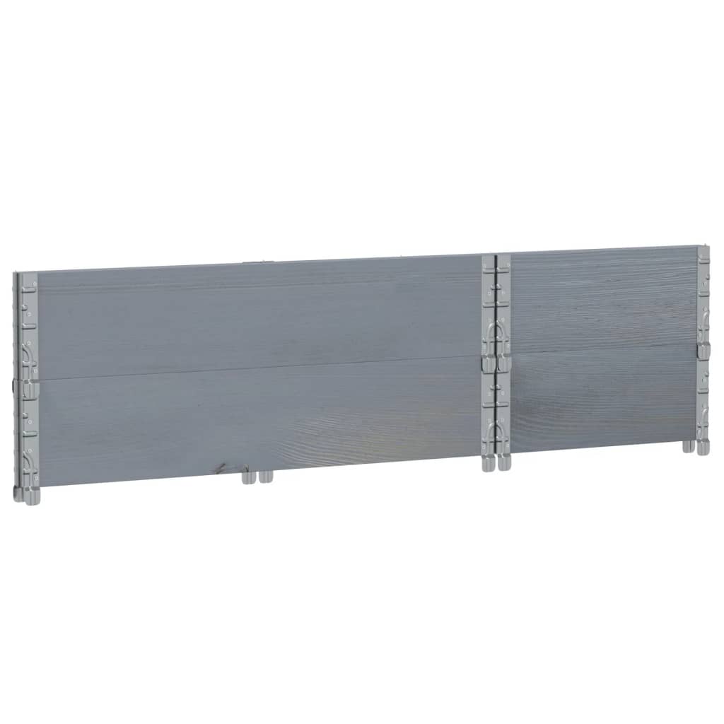 vidaXL Palletopzetranden 2 st 100x50 cm massief grenenhout grijs