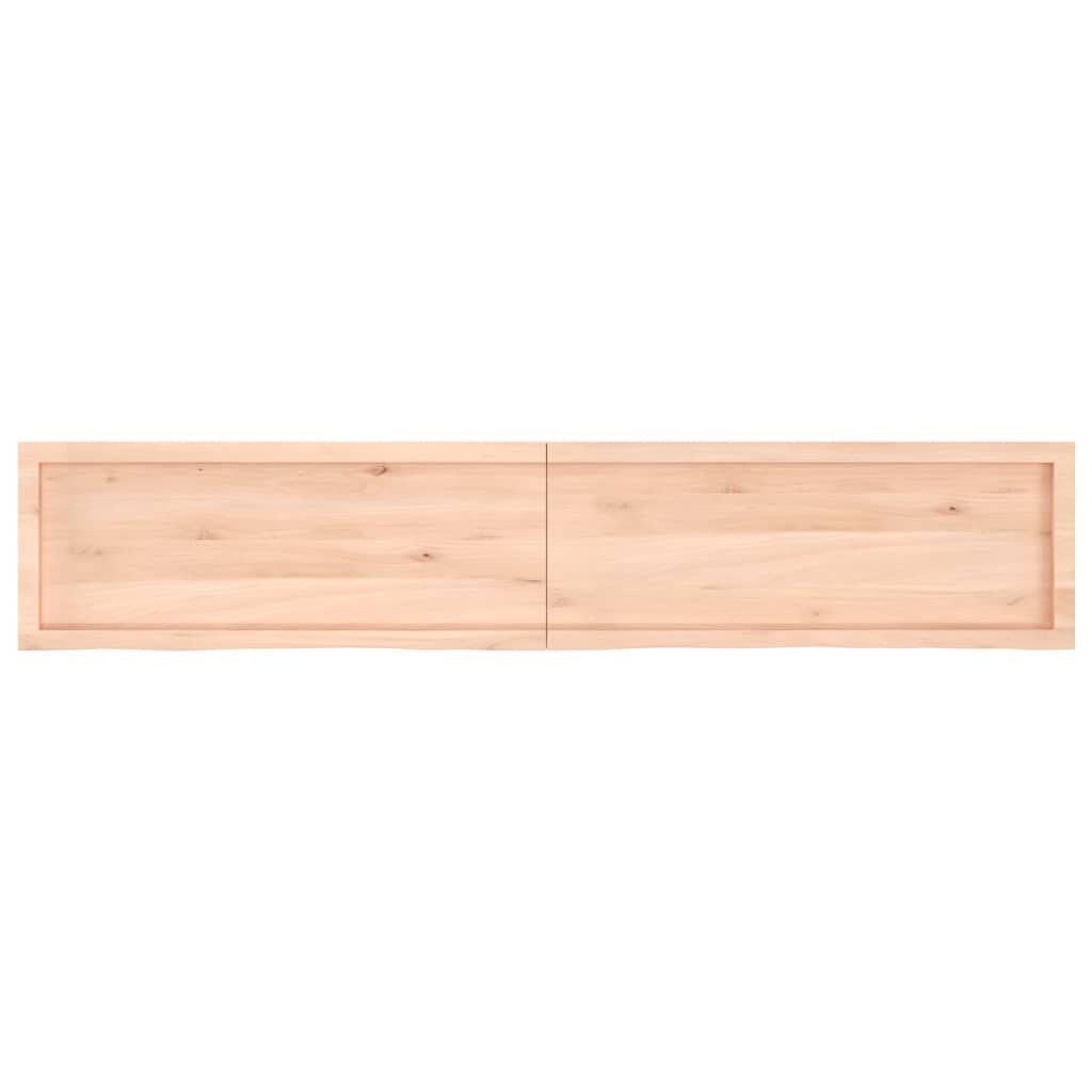 vidaXL Wandschap 200x40x(2-4) cm onbehandeld massief eikenhout