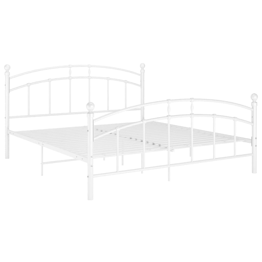 vidaXL Bedframe metaal wit 200x200 cm