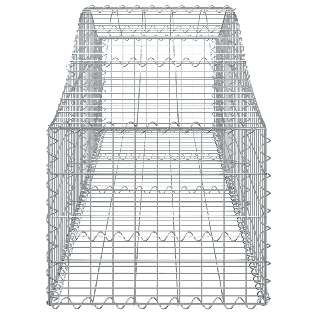 vidaXL Schanskorven 4 st gewelfd 200x50x40/60 cm gegalvaniseerd ijzer