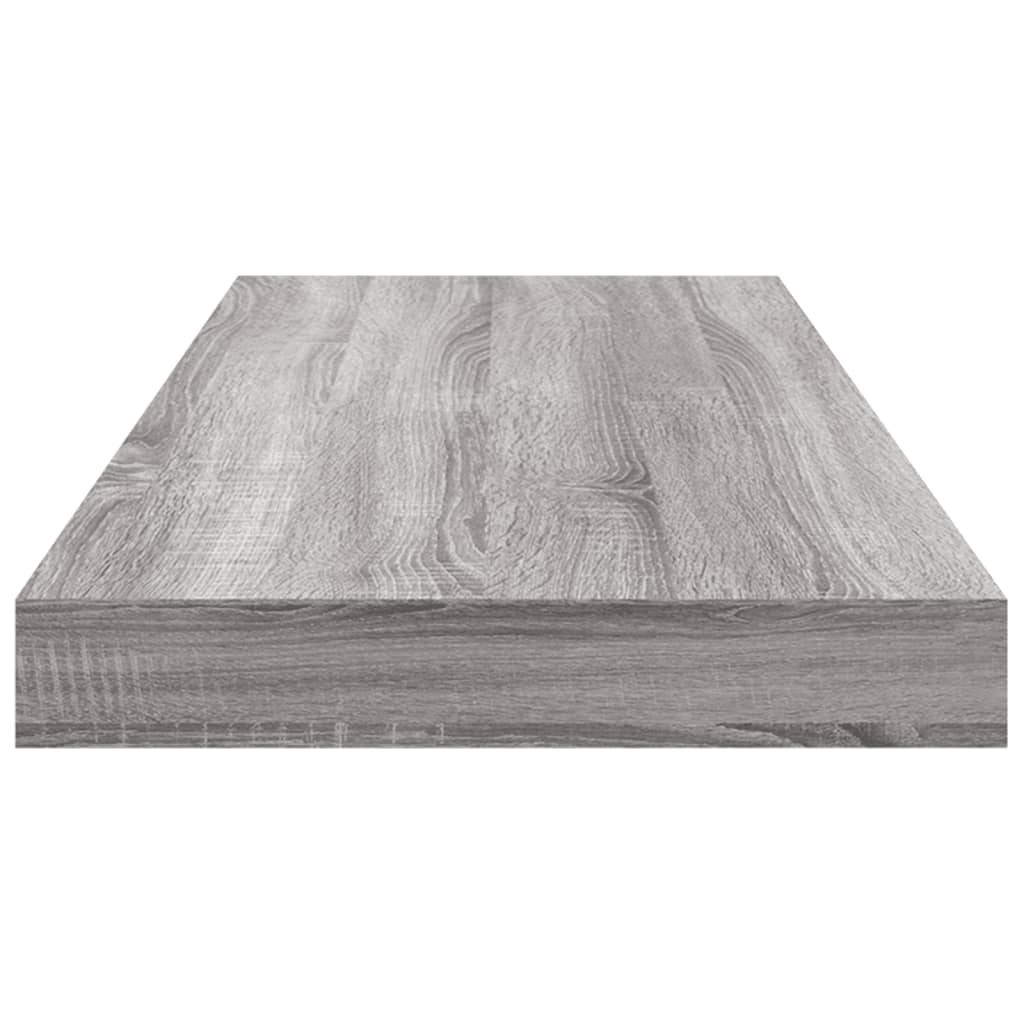 vidaXL Wandschappen 4 st 60x10x1,5 cm bewerkt hout grijs sonoma eiken